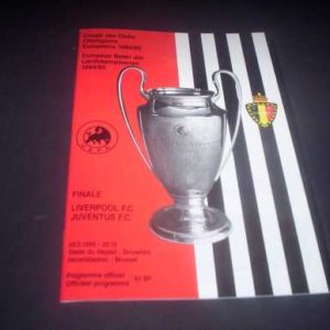 1985 LIVERPOOL V JUVENTUS EUROPEAN CUP FINAL