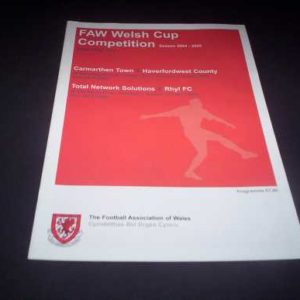 2004/05 CARMARTHEN V HAVERFORDWEST WELSH CUP SEMI FINAL