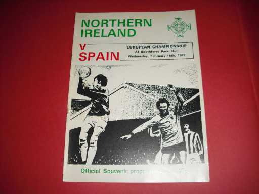 NORTHERN IRELAND » 1972 NORTHERN IRELAND V SPAIN