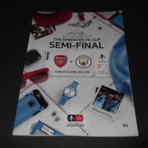 2017 ARSENAL V MAN CITY FA CUP SEMI FINAL FREE POSTAGE