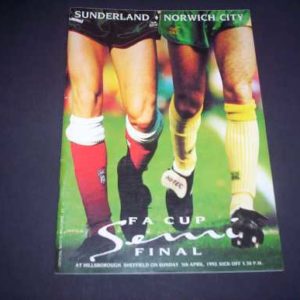 1991/92 SUNDERLAND V NORWICH FA CUP SEMI FINAL
