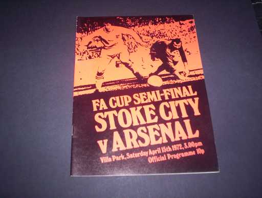 FA CUP SEMI FINALS » 1971/72 STOKE V ARSENAL FA CUP SEMI FINAL