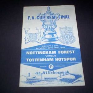 1966/67 NOTTINGHAM FOREST V TOTTENHAM FA CUP SEMI FINAL