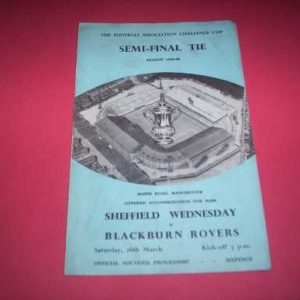 1959/60 SHEFFIELD WEDNESDAY V BLACKBURN FA CUP SEMI FINAL