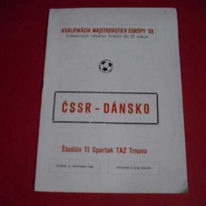 1986/87 CZECHOSLOVAKIA V DENMARK U21 EURO CHAMP