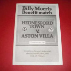 1985 HEDNESFORD V ASTON VILLA BILLY MORRIS BENEFIT
