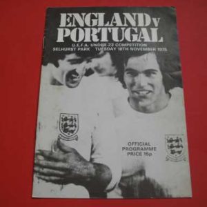 1975 ENGLAND V PORTUGAL U23 @ CRYSTAL PALACE