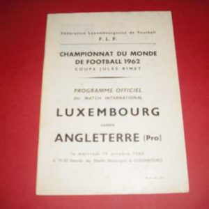 1960 LUXEMBOURG V ENGLAND