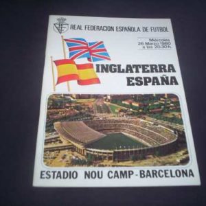 1980 SPAIN V ENGLAND