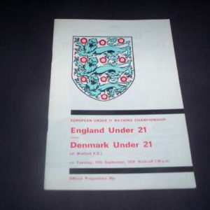 1979 ENGLAND V DENMARK U21 @ WATFORD