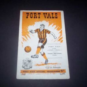 1959/60 PORT VALE V ASTON VILLA FA CUP
