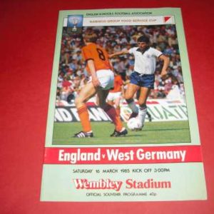 1985 ENGLAND V WEST GERMANY SCHOOLS