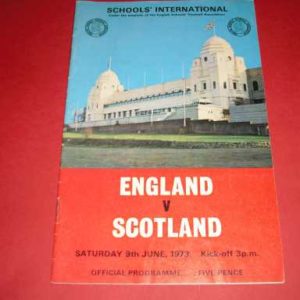 1973 ENGLAND V SCOTLAND SCHOOLS