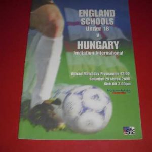 2000 ENGLAND V HUNGARY SCHOOLS