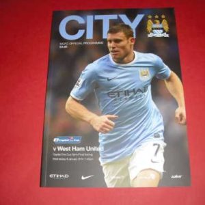 2013/14 MAN CITY V WEST HAM CAPITAL ONE CUP S/F