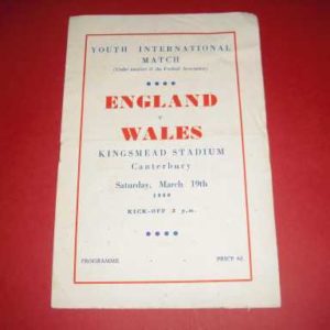 1960 ENGLAND V WALES YOUTH @ CANTERBURY