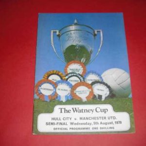 1969/70 HULL V MAN UTD WATNEY CUP S/F