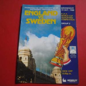 1988 ENGLAND V SWEDEN