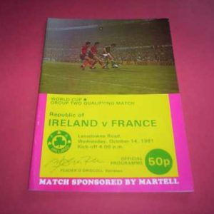 1981 REPUBLIC OF IRELAND V FRANCE WORLD CUP