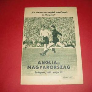 1960 HUNGARY V ENGLAND