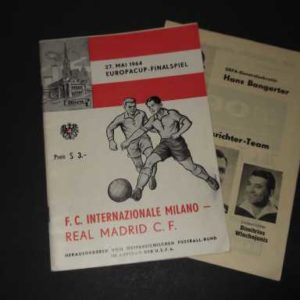 1964 INTER MILAN V REAL MADRID EUROPEAN CUP FINAL + INSERT