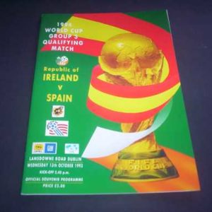 1993 REPUBLIC OF IRELAND V SPAIN WORLD CUP