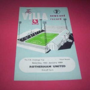 1958/59 ASTON VILLA V ROTHERHAM FA CUP
