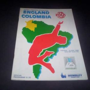 1988 ENGLAND V COLOMBIA