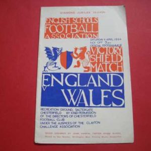 1964 ENGLAND V WALES SCHOOLS VICTORY SHIELD @ CHESTERFIELD