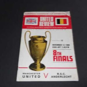 1968/69 MAN UTD V ANDERLECHT EUROPEAN CUP