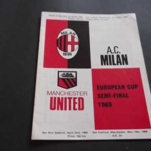 1969 AC MILAN V MAN UTD EUROPEAN CUP SEMI FINAL