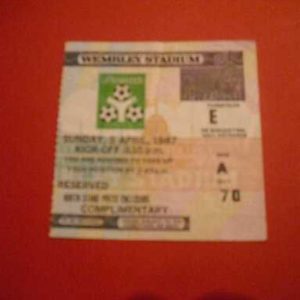 1987 ARSENAL V LIVERPOOL LEAGUE CUP FINAL TICKET