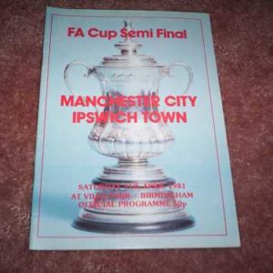 1980/81 MAN CITY V IPSWICH FA CUP SEMI FINAL