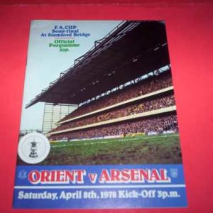 1977/78 ORIENT V ARSENAL FA CUP SEMI FINAL