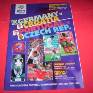 1996 GERMANY V CROATIA & PORTUGAL V CZECH EUROPEAN CHAMPS QUARTER FINALS