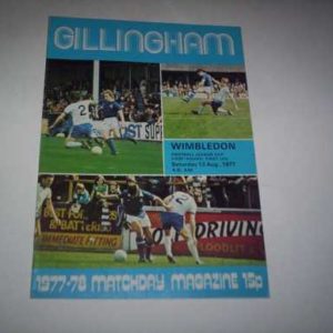 1977/78 GILLINGHAM V WIMBLEDON LEAGUE CUP