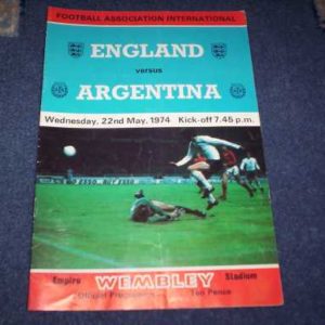 1974 ENGLAND V ARGENTINA