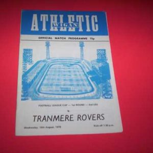 1978/79 WIGAN V TRANMERE LEAGUE CUP