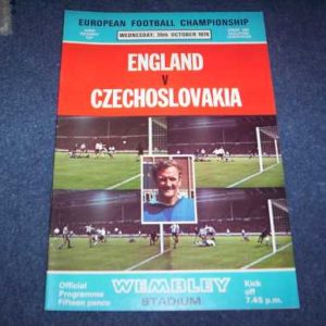 1974 ENGLAND V CZECHOSLOVAKIA