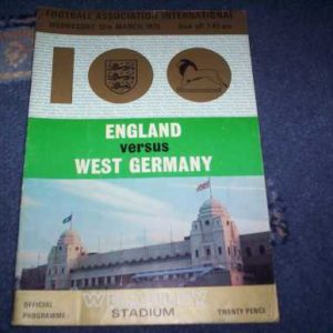 1975 ENGLAND V WEST GERMANY