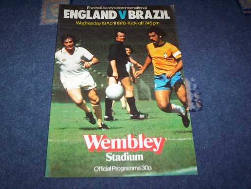 ENGLAND HOMES » 1978 ENGLAND V BRAZIL