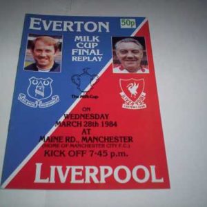 1984 EVERTON V LIVERPOOL LEAGUE CUP FINAL REPLAY