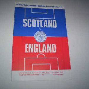 1975 SCOTLAND V ENGLAND U18 SCHOOLS