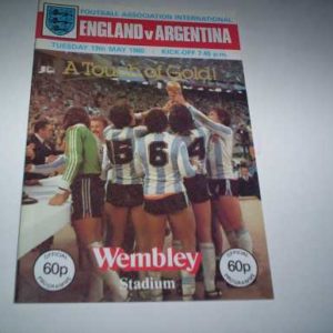 1980 ENGLAND V ARGENTINA