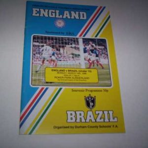 1988 ENGLAND V BRAZIL U15 SCHOOLS @ SUNDERLAND