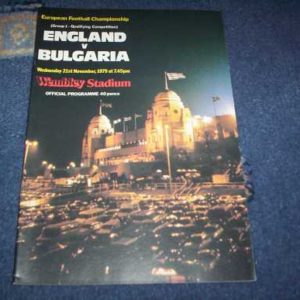1979 ENGLAND V BULGARIA