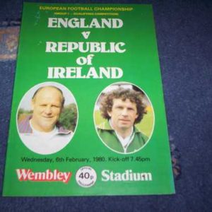 1980 ENGLAND V REPUBLIC OF IRELAND