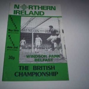 1977 NORTHERN IRELAND V ENGLAND/WALES