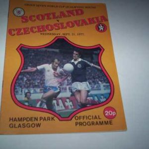 1977 SCOTLAND V CZECHOSLOVAKIA WORLD CUP