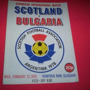 1978 SCOTLAND V BULGARIA